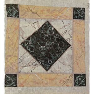 Marble Design Two Needlepoint Canvas Picture Pillow Embroidery Stitchery